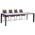 Free Sample Restaurant Furniture Extendable 10 Seater Glass Made Small Korean Royal Dining Table In Vietnam